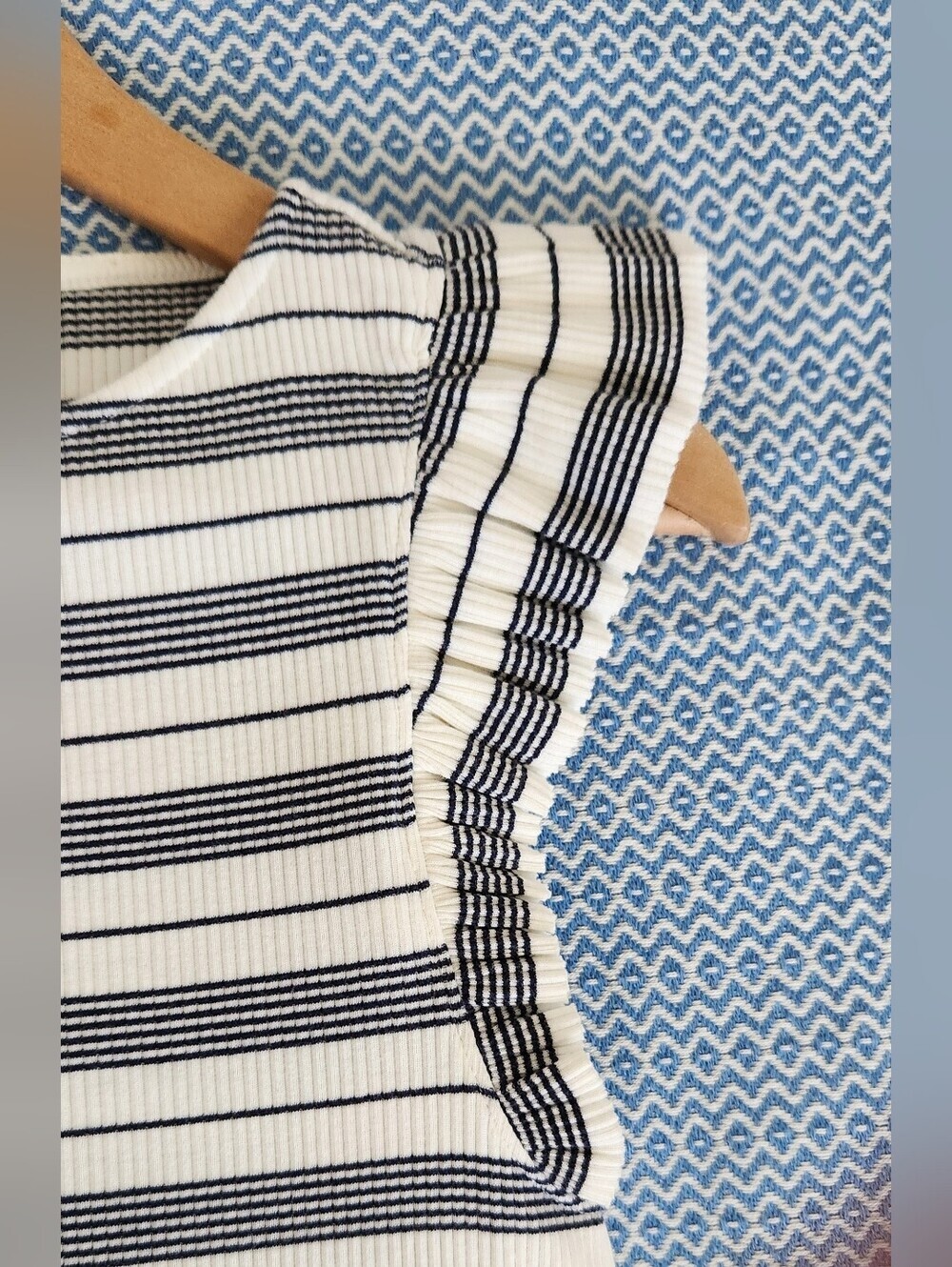 J. Crew Striped Ruffle Tank Top - Picture 6 of 10